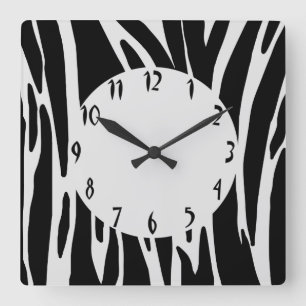 Reloj Cuadrado Animal Print Wall Clock
