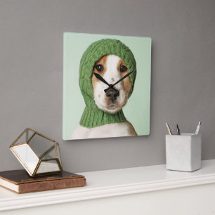 Reloj Cuadrado Animales de bebé más afectados Cocker Spaniel Pu