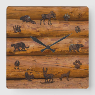 Reloj Cuadrado Animales de Woodland en registros