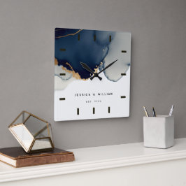 Reloj Cuadrado Aniversario Náutico de la Costa Azul de la Marina 