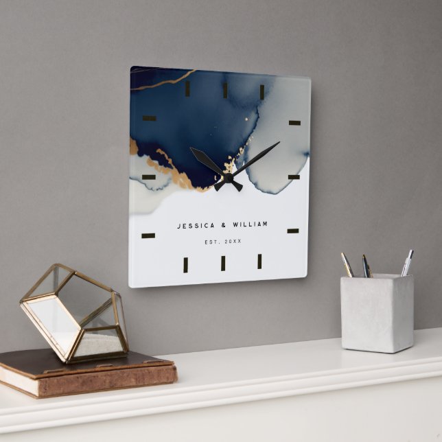 Reloj Cuadrado Aniversario Náutico de la Costa Azul de la Marina  (Oficina)