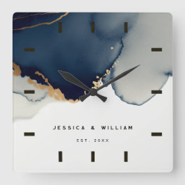 Reloj Cuadrado Aniversario Náutico de la Costa Azul de la Marina 