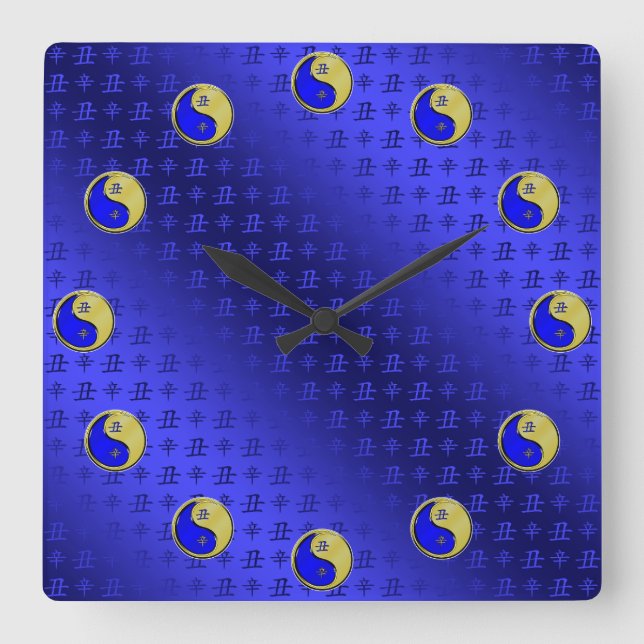 Reloj Cuadrado Año del Buey de Metal (Anverso)