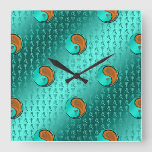 Reloj Cuadrado Año del Perro de la Madera