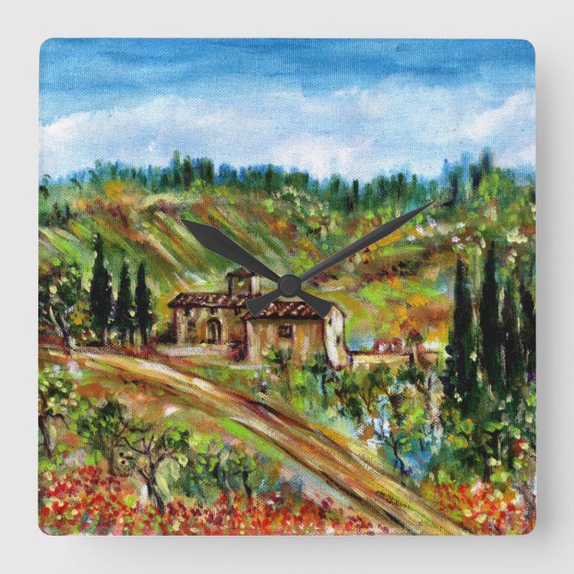 RELOJ CUADRADO ANTIGUA CASA DE CAMPO EN TUSCANIA (Anverso)