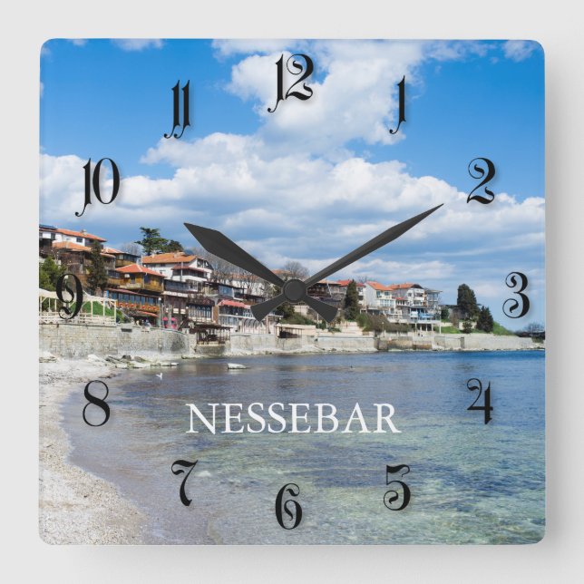 Reloj Cuadrado Antiguo Nessebar. Bulgaria (Anverso)