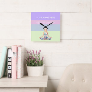 RELOJ CUADRADO ANTISTRESS CALM YOGA PASTEL ZEN RELAX