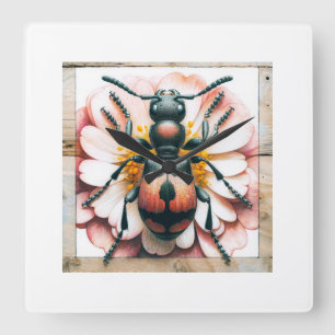 Reloj Cuadrado Antlike Flower Beetle 030624IREF121 - Watercolor