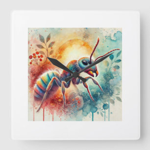 Reloj Cuadrado Antlion in watercolor 160724AREF217 - Watercolor