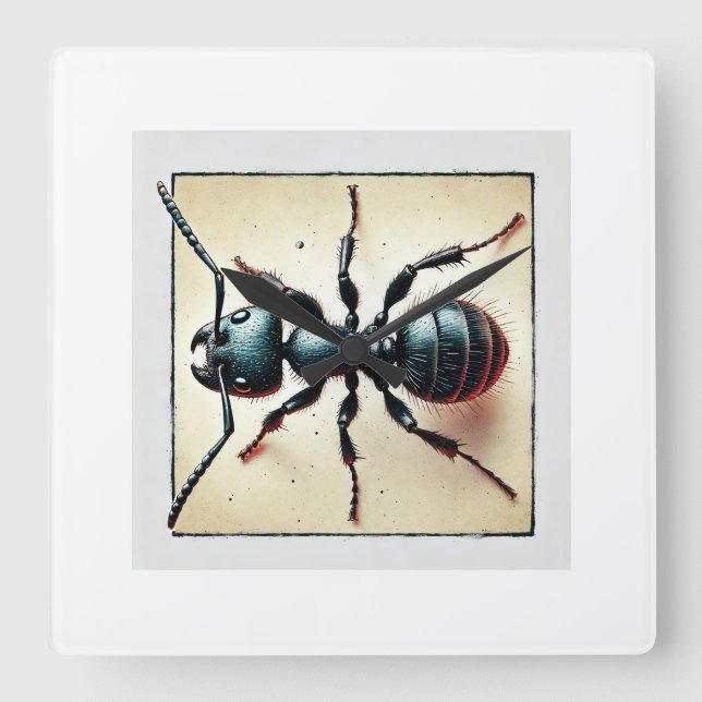 Reloj Cuadrado Ants 050824IREF236 - Watercolor (Anverso)