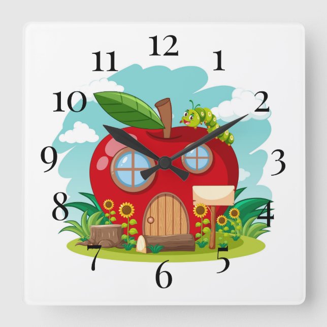 Reloj Cuadrado Apple School House (Anverso)