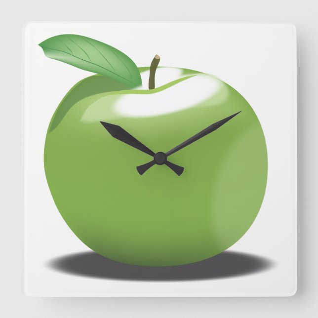 Reloj Cuadrado Apple verde (Anverso)