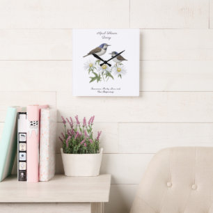 Reloj Cuadrado April Birth Month Flower Daisy Apreciado cumpleaño