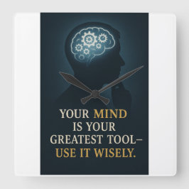 Reloj Cuadrado Aproveche el poder de su mente