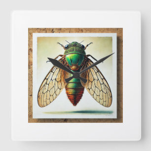 Reloj Cuadrado Apterygote Insect 280624IREF118 - Watercolor