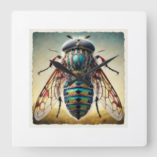 Reloj Cuadrado Apterygote Insect Dorsal View 260624IREF101 - Wate