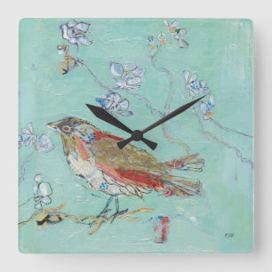 Reloj Cuadrado Aqua Bird