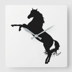 Reloj Cuadrado Arabian Horse Silhouette