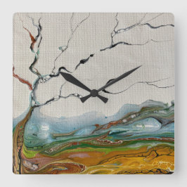 Reloj Cuadrado Árbol abstracto