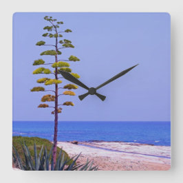 Reloj Cuadrado Árbol agave -