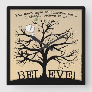 Reloj Cuadrado Árbol en flor