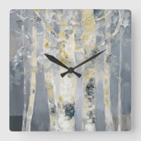 Árboles Birch En Fondo Gris 6