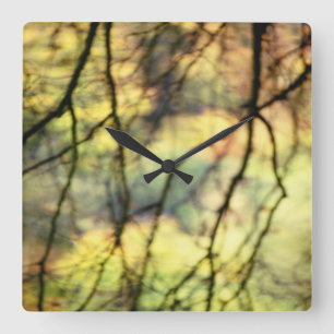 Reloj Cuadrado Árboles llenos