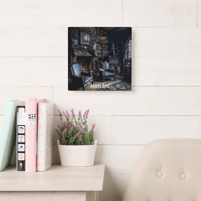 Reloj Cuadrado Archivos embrujados (Sala de lectura)