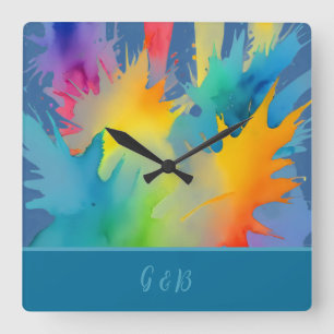 Reloj Cuadrado arco iris lgbtq