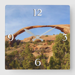 Reloj Cuadrado Arco Paisaje en el Parque Nacional Arches