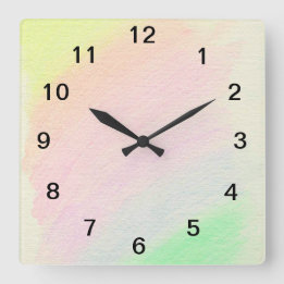 Reloj Cuadrado Arcoiris -
