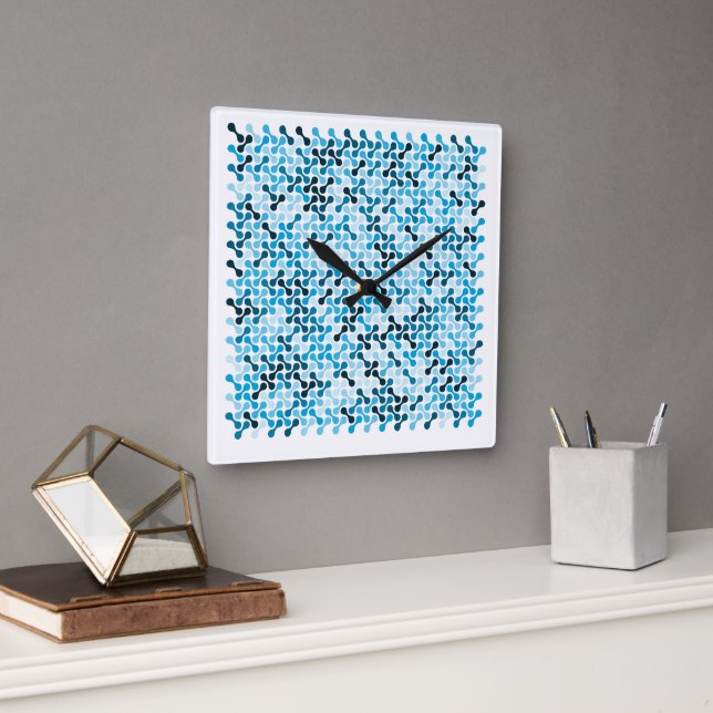 Reloj Cuadrado Arctic Flow – Ritmo Azul (Oficina)