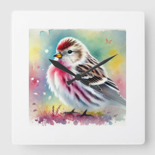 Reloj Cuadrado Arctic redpoll 211024AREF151 - Watercolor