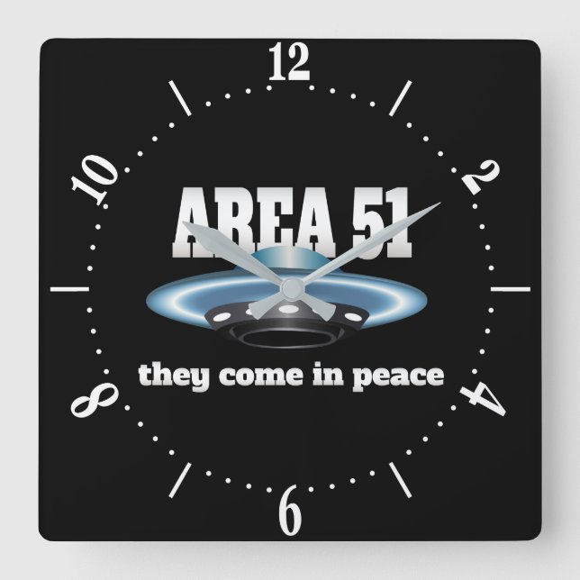 Reloj Cuadrado Area 51 (Anverso)