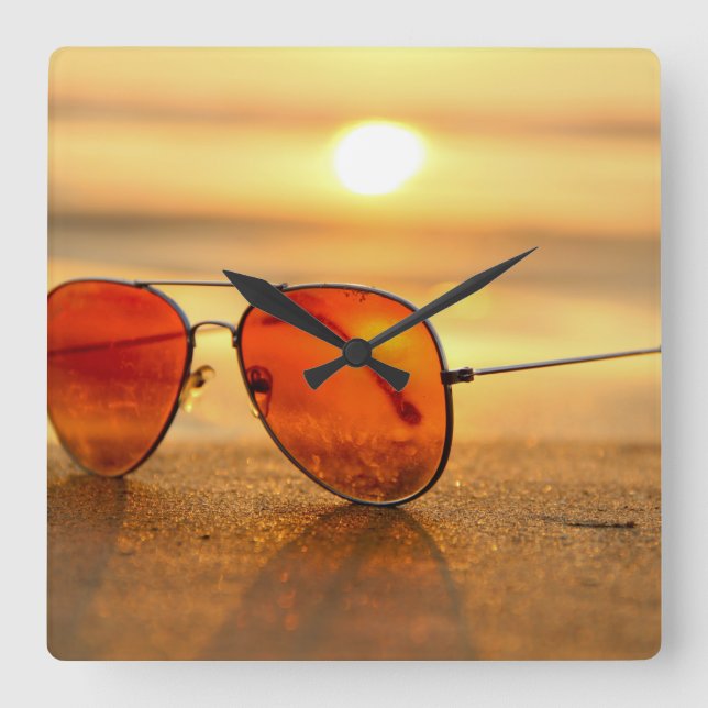 Reloj Cuadrado arena de gafas de sol (Anverso)