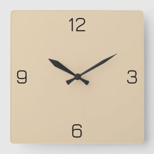 Reloj Cuadrado Arena desértica E6D1B0 Color - Opción para añadir