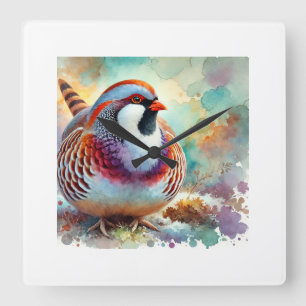 Reloj Cuadrado Argos perlado 070824AREF104 - Watercolor