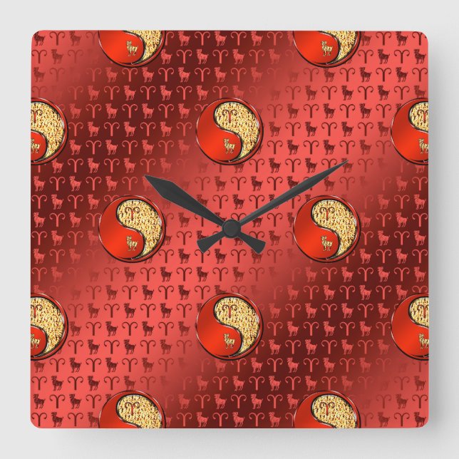 Reloj Cuadrado Aries (Anverso)