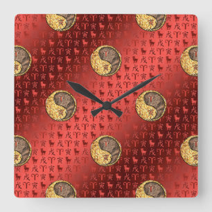 Reloj Cuadrado Aries & Tigre de Tierra