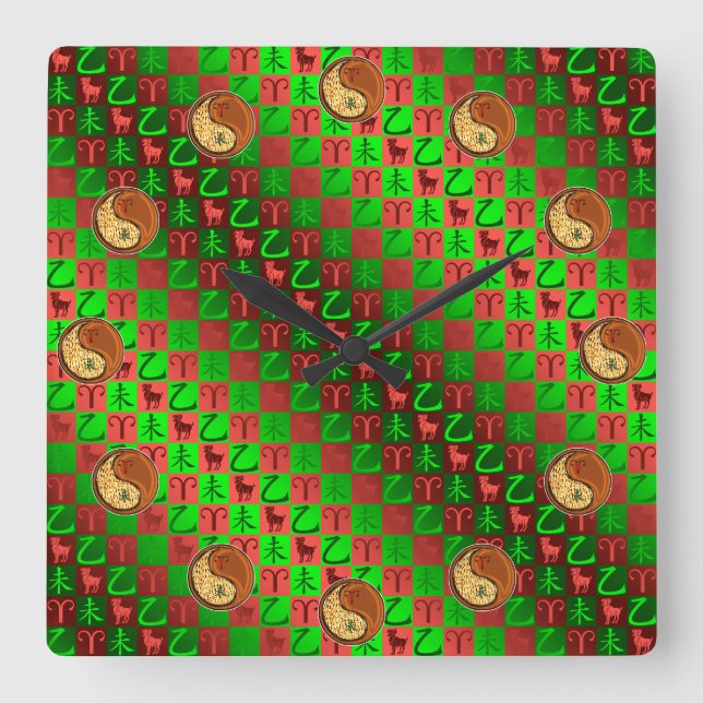 Reloj Cuadrado Aries & Wood Goat (Anverso)