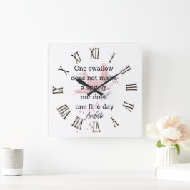 Reloj Cuadrado Aristotle Spring Quote Decor For Home