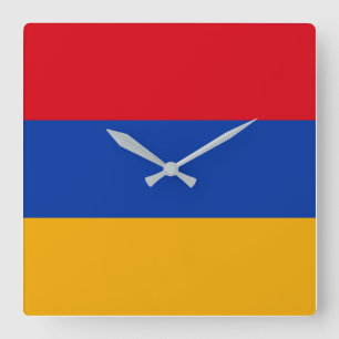 Reloj Cuadrado Armenia Flag