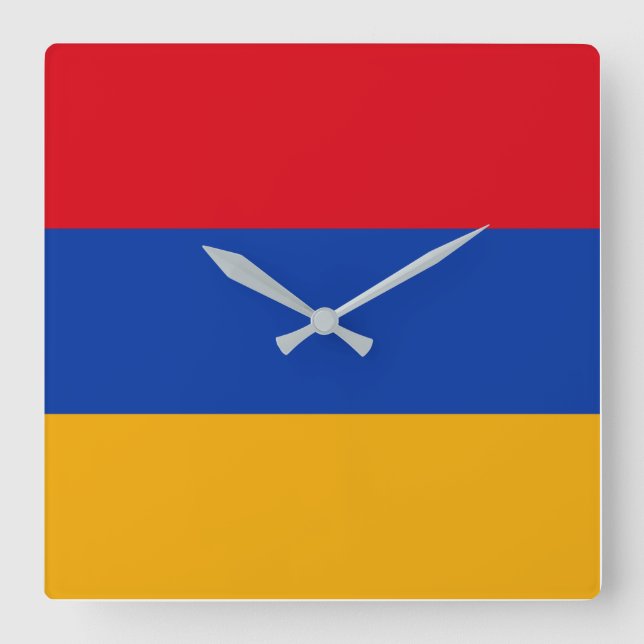 Reloj Cuadrado Armenia Flag (Anverso)