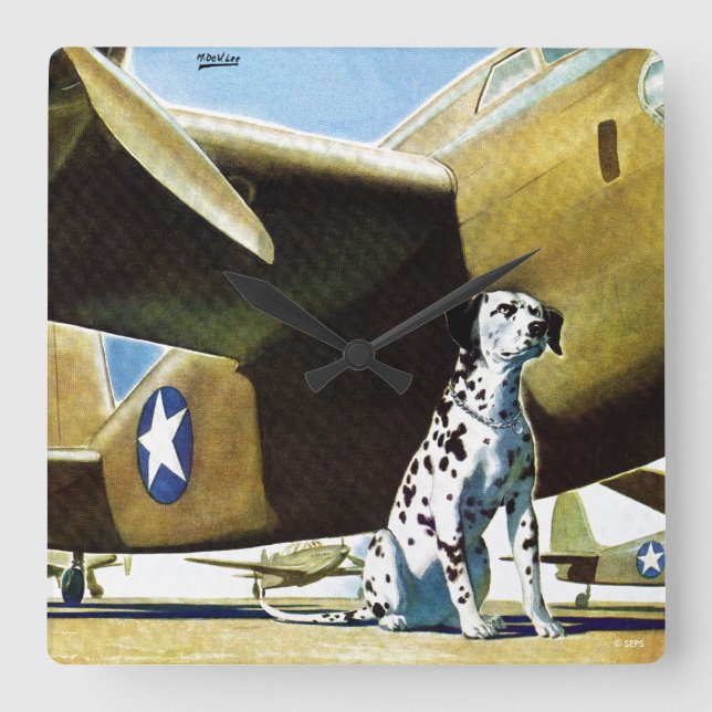 Reloj Cuadrado Army Dog (Anverso)