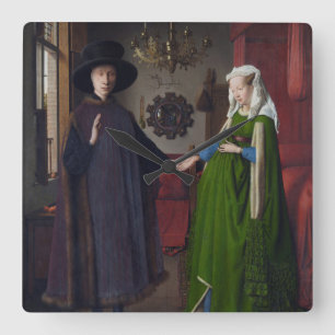 Reloj Cuadrado Arnolfini Portrait - Jan van Eyck