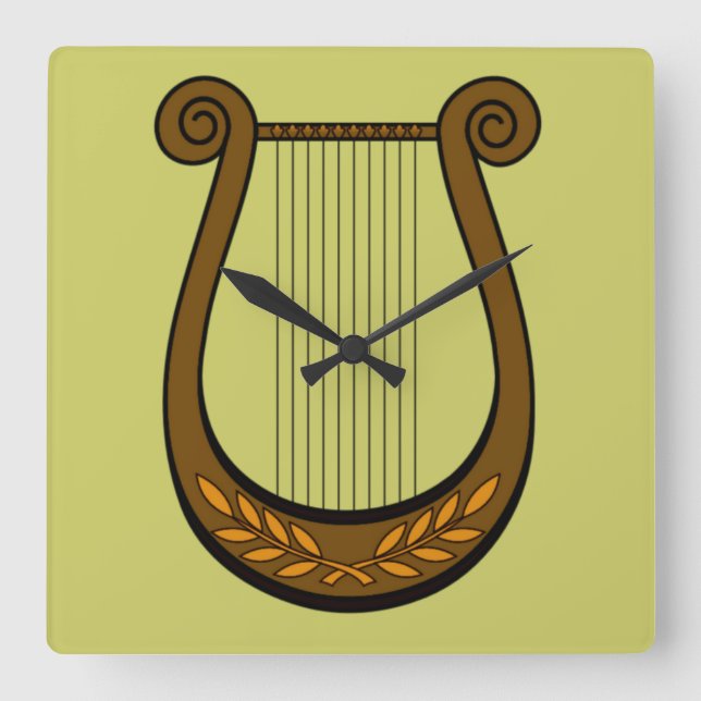 Reloj Cuadrado Arpa irlandesa (Anverso)