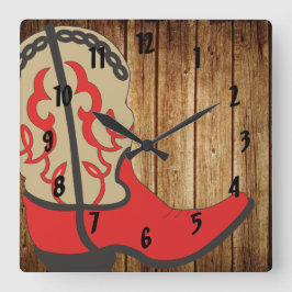 Reloj Cuadrado Arranque de Red Cowboy