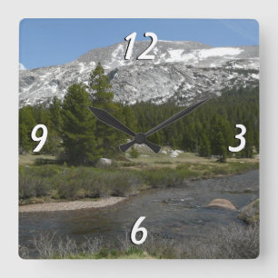 Reloj Cuadrado Arroyo de Montaña de High Country II en Yosemite