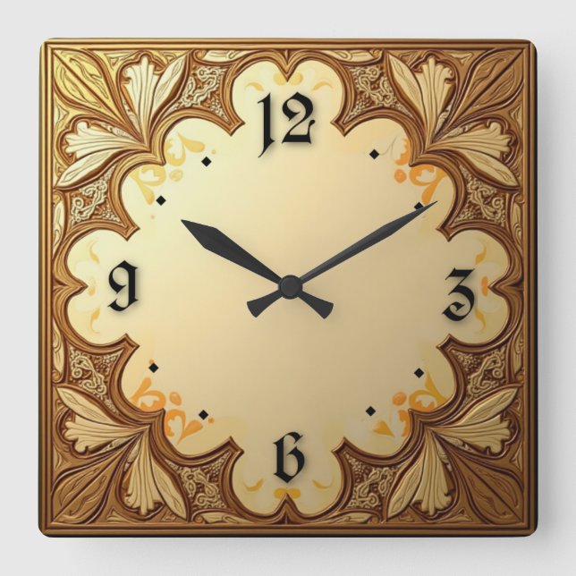 Reloj Cuadrado Art Deco (Anverso)