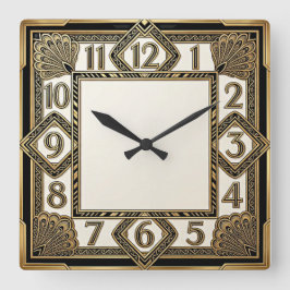 Reloj Cuadrado Art Deco